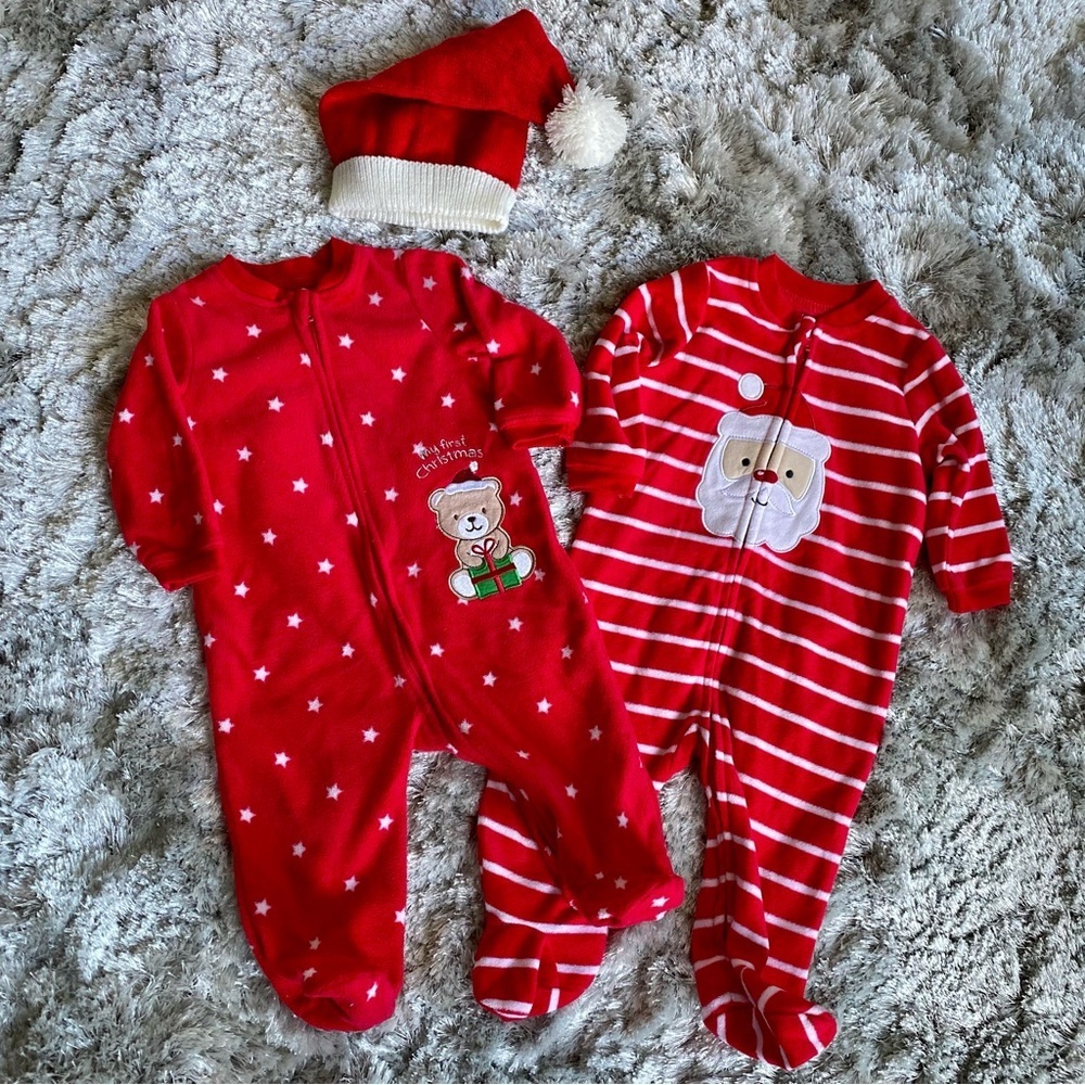 Little Me Baby 1st Christmas 2 piece Cozy Sleepwear